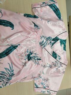 Đồ Bộ Phi Bóng Ngắn Hoa Bách Hợp Trắng IVY319 photo review