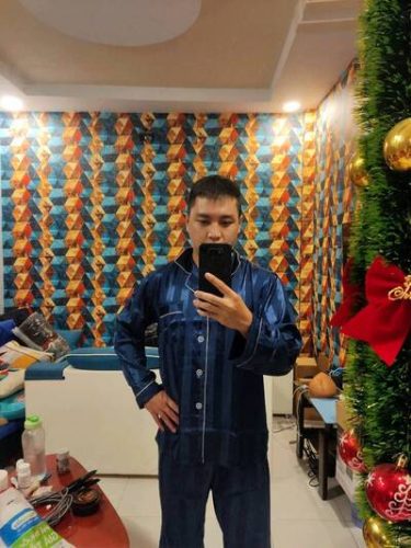 Pijama Lụa Dài Tay Gấm Trơn Mềm Mịn IVY614X photo review