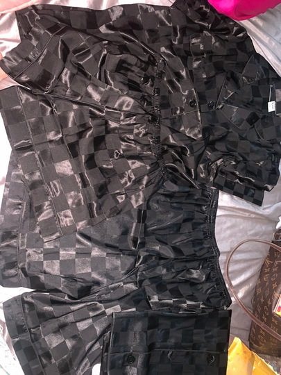 Bộ Pijama Lụa Caro Ngắn Tay IVY311B photo review