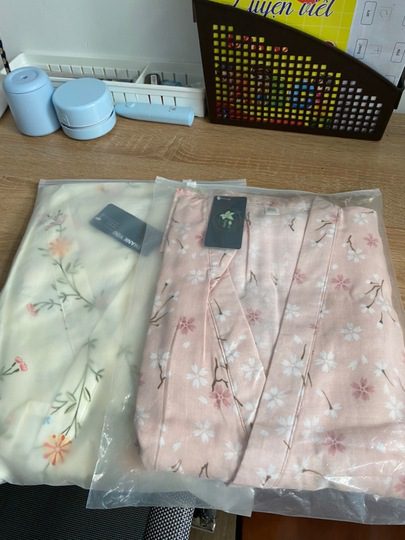 Đồ Bộ Yukata Vải Xô Hạ Vàng IVY240 photo review