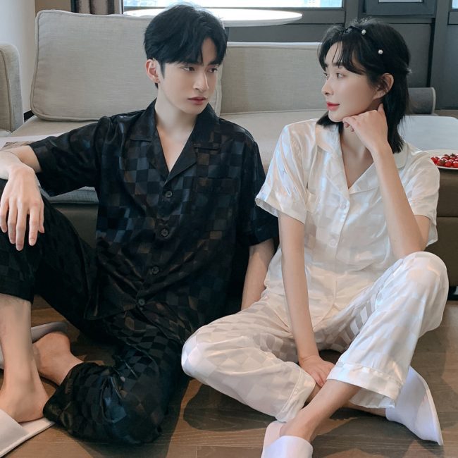 Bộ ngủ Lụa Pijama Nam Nữ Couple cực xinh