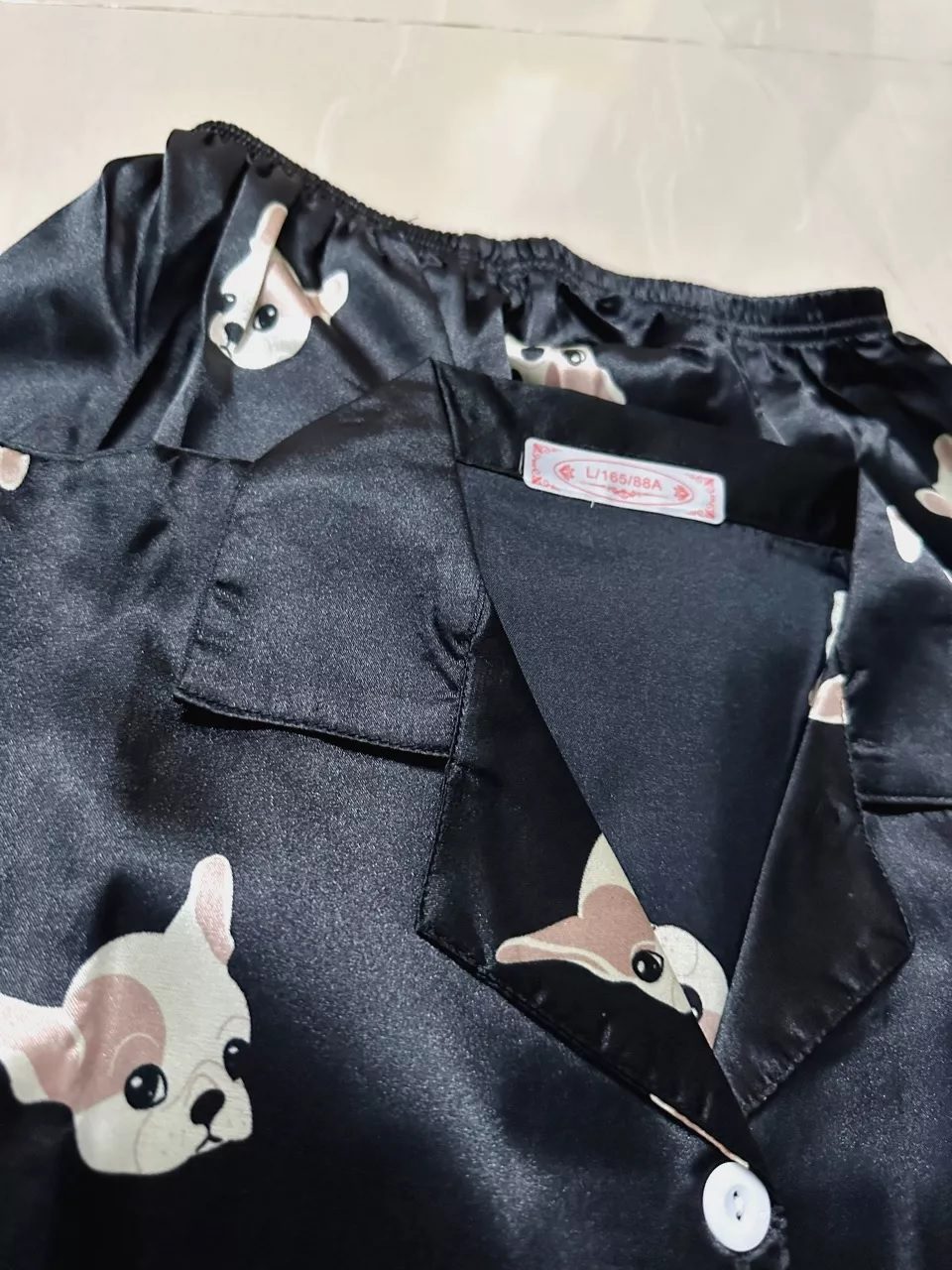 Đồ Ngủ Cặp Mùa Hè Lụa Phi Bóng Puppy Dễ Thương IVY351 photo review